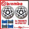 BREMBO Dischi Freno Anteriore BREMBO + Pastiglie CC PER DUCATI MONSTER 696 2008 2009