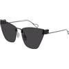 Balenciaga Occhiali da sole Balenciaga BB0111S 001 Super Matte Black - Occhiali da sole cat eye farfalla nero Balenciaga 889652300740