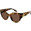 Gucci Occhiali da sole Gucci GG1408S 002 Havana - Occhiali da sole cat eye havana Gucci 889652437897