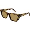 Saint Laurent Occhiali da sole Saint Laurent Mica SL 276 037 Shiny Blonde Havana - Occhiali da sole cat eye havana Saint Laurent 889652408545