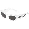 Dolce & Gabbana Occhiali da sole Dolce & Gabbana DG6186 331287 White - Occhiali da sole cat eye bianco Dolce & Gabbana 8056597846226