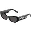 Dolce & Gabbana Occhiali da sole Dolce & Gabbana DG6186 501/87 Black - Occhiali da sole cat eye nero Dolce & Gabbana 8056597846219