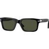 Persol Occhiali da sole Persol PO3272S 95/31 Black - Occhiali da sole rettangolari nero Persol 8056597546102