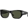 Persol Occhiali da sole Persol PO3308S 95/31 Black - Occhiali da sole squadrati nero Persol 8056597743440