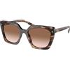 Prada Occhiali da sole Prada PR 23ZS 07R0A6 Caramello Tartarugato - Occhiali da sole squadrati havana Prada 8056597899048