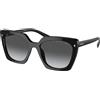 Prada Occhiali da sole Prada PR 23ZS 1AB5W1 Black - Occhiali da sole squadrati nero Prada 8056597872737