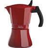 Jata Hogar HCAF2012 - Caffettiera in alluminio da 12 tazze, adatta a tutte le cucine, inclusa induzione, manico massiccio speciale anti-bruciato, rosso
