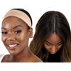MILANO COLLECTION Milano Original WiGrip, Adjustable Grip Band for Lace Front Wigs, Comfortable, Non-Slip, Secure Wig Gripper Headband for Women with Thin or No Hair (Tan, 2 Pack)