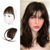BARSDAR Frangia Clip Capelli Veri, 100% Naturali Frangetta Air Bangs French Bangs Frangia Extension Clip Capelli Veri Cura Capelli Donna lavabile/tingibile