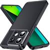 Oududianzi - Cover per Xiaomi Redmi Note 13 Pro 5G / Poco X6 5G [Texture Fibra di Carbonio] Custodia Poco X6 5G Silicone TPU Morbido Antiurto - Nero