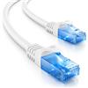 deleyCON 0,25m CAT.6 Ethernet Gigabit Cavo di Rete LAN RJ45 Cavo Patch CAT6 Compatibile CAT.5 CAT.5e CAT.6a Cat.7 - Bianco