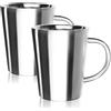 Robin Goods® 2x tazze in acciaio inox - 350 ml ciascuna tazza termica - tazza termica infrangibile - tazza isolata a doppia parete (02 pezzi - opaco)