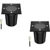 ledscom.de 2 pezzi Lampada da incasso a pavimento RELI per esterni, IP67, nero, angolare, 11 x 11cm, 1x GU10 max. 15W