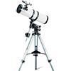LICHWEST Binocolo per adulti, pratico telescopio rifrattore telescopio portatile regolabile da viaggio per astronomia, lunghezza focale 700 mm, limite stella 11,9, potenza di raccolta 204X con supporto