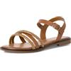 MARCO TOZZI Sandali Donna con Tacco Glitterati in Pelle, Marrone (Cognac Comb), 37 EU