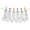 PETTI Artigiani Italiani 6 Paia di Calzini Cotone Calze, Bianco Corto, 12 Anni (37-39) Unisex-Bambini