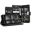MyGadget Custodia Flip Cover per Samsung Galaxy S8 Chiusura magnetica - Portafoglio Funzione Stand & Porta Carte - Case a Libro in Similpelle PU - Nero