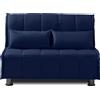 EvergreenWeb Poltrona letto Matrimoniale | EVENING Blu 140x190 cm