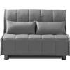 EvergreenWeb Poltrona letto Matrimoniale | EVENING Grigio 140x190 cm