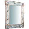 Biscottini Specchio da parete cornice legno riciclato L63XPR4XH88 cm - Specchiera bagno verticale e orizzontale per un arredamento rustico - Specchio ingresso da parete