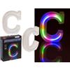 Out of the blue Lettera luminosa al neon C, altezza: 16 cm, per 2 micro batterie AAA, in confezione regalo