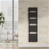 [neu.haus] Scalda Asciugamani da Parete Radiatore Scaldasalviette per Bagno Termoarredo ad Acqua Calda 160 x 40 cm Attacco Basso Centrale - Nero
