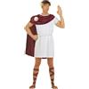 Widmann - Costume Spartacus, tunica, cintura, mantello, sandali, corona d'alloro, romani, carnevale, festa a tema