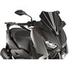 Puig 9474N Carenabris per Maxiscooter sportivo e aerodinamico in PMMA da 4 mm con design V-Tech che migliora la stabilità e riduce le turbolenze, Nero