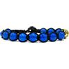 Samsara - Bracciale Tibetano Buddista Shamballa | Agata Blu per Energia e Serenità | Regolabile da 18,5 a 22,5 cm | Uomo e Donna, Nero, Taglia Unica, Pietra