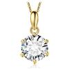 JewelryPalace 1.5ct Collana Solitario Donna Argento 925 con Creato Moissanite, Collana Dorata Ciondolo Pietra a Taglio Rotondo con Catena Maglia 45cm, Collane Pendenti in Oro Set Gioielli Donna