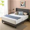 Zinus Sasha Letto 140 x 190 cm - 25 cm di altezzo - Letto matrimoniale - Struttura letto imbottita con testiera a dondolo - Grigio scuro