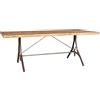 Biscottini Tavolo legno massello L213,5xPR102,5xH78,5 cm Made in Italy - Tavolo legno grezzo riciclato - Tavolo da pranzo in legno massello - Tavolo sala