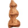 Biscottini Mensola angolare da muro in tiglio L22,5xPR22,5xH61,5 cm Made in Italy - Mensole cucina salvaspazio - Mensole angolari per muro in legno - Mensole legno