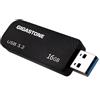Gigastone Chiavetta USB 3.2 Gen1 Z30 da 16 GB, design retrattile, senza cappuccio, in fibra di carbonio, prestazioni affidabili e durevoli, compatibile con interfaccia USB 2.0/USB 3.0/USB 3.1
