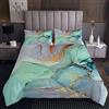 Loussiesd Girly Fluid Coverlet Copriletto in marmo verde dorato per donne adulti lusso glitter astratto Art trapunta set moderno moda grigio letto con 2 federe 3 pezzi da letto240x220cm
