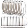 MENGCAN 2 Pezzi Porta Piatti Verticale, Organizer in Acciaio Inox, Porta Pentole Multifunzionale per Cassetto Della Cucina, Armadietti, Mensola
