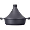 INTIGNIS® Tajine Marocchina 28cm 4,2L in Alluminio Tagine - Rivestimento Antiaderente Greblon - Compatibile Induzione, Gas, Elettrico - Lavastoviglie - Confezione Regalo Colore (Nero)