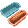 BEEK 2 Pezzi Stampi Per Pane in Silicone, Teglia per Pane, Teglia per Toast in Silicone, Stampo Rettangolare Antiaderente per Teglia Torta Pasticceria Fai Da Te - 25 x 13,2 x 7 cm