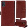 Dingshengk Marrone Custodia in Pelle Flip Caso Protettiva Cover Skin Wallet per BRONDI Midnight Sky 6