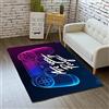 Sticker Superb. Tappeto Camera da Letto 3D Gamepad Gamer Teen Bambino Ragazzo Soggiorno Tappeto Antiscivolo Graffiti Console di Gioco Decorazione rug Action Button Flanella Carpets (Viola,80x160 cm)