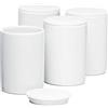 ROMMELSBACHER, bianco Set di tazze in ceramica JB 4 - da 125 ml, con coperchio, adatte per yogurtiera JG 80