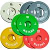 Matchu Sports | Mini dischi manubri | (2X) 0,25-2,5 KG | Diametro anello centrale 50mm | Grigio | Set di 2 pezzi | Dischi per manubri | Paraurti | Dischi di peso | (Set - 2 X 0.25/0.5/1/1.5/2.5 KG)