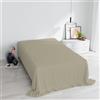 Italian Bed Linen Lenzuolo Sopra MAX COLOR Singolo 150x300 cm, 100% Cotone Made in Italy - Lenzuola Letto Singolo in Tinta Unita - TORTORA