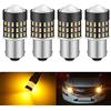 KATUR 1156 BA15S 7506 1073 1095 1141 Lampadina a LED 3014 54 Chipset 650 Lumens per Segnale di Direzione Back Up Reverse Brake Tail Stop Parking Luci RV, Ambra (Confezione da 4)