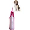 GMM Borraccia per cani 500ML, Borraccia per cani portatile, in plastica per alimenti, distributore d acqua per cani, da passeggio, da viaggio, all' aperto. Prodotto per animali. (F FUCSIA)