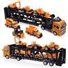 VBACALA Auto Trasportatore Giocattolo 7 Pezzi Set-Mini Cantiere Veicoli Camion, Diecast Tirare Indietro Auto in Metallo, Escavatore Giocattolo per Bambini 3+ Anni,Giocattoli Educativi