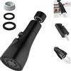 YDHfdc Lavello YDHfdc Rubinetto Gorgogliatore 360° Girevole con 3 Modalità, Testa a Spruzzo e Adattatore per FM22 (Nero)