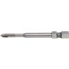 Völkel HexDrive - Maschio per filettatura a macchina (attacco esagonale) 1/4, HSS-E, M3-M12, DIN371/376, forma B & C, filettatura metrica, foro passante in acciaio inox, filettatura filettata