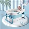 XDAILUYYDS Vasca da Bagno Pieghevole per Bambini, Vaschetta Bagnetto Neonato, Vaschetta Bagno in Addensata Plastica, Vasca Da Bagno Bambini, Vasca Bagno Pieghevole Neonati Bambini (85.3 * 55.5 * 43.7cm-blu)