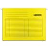 Donau 7410905-11 - Cartella sospesa in cartone riciclato, 230 g/m², formato DIN A4, apertura laterale, colore: giallo, confezione da 5 pezzi, etichetta vuota intercambiabile, ideale per ufficio e